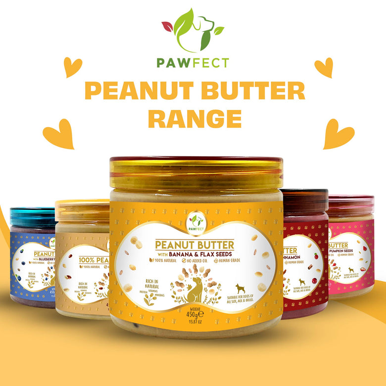 Pawfect Peanut Butter for Dogs: Banana & Flaxseeds