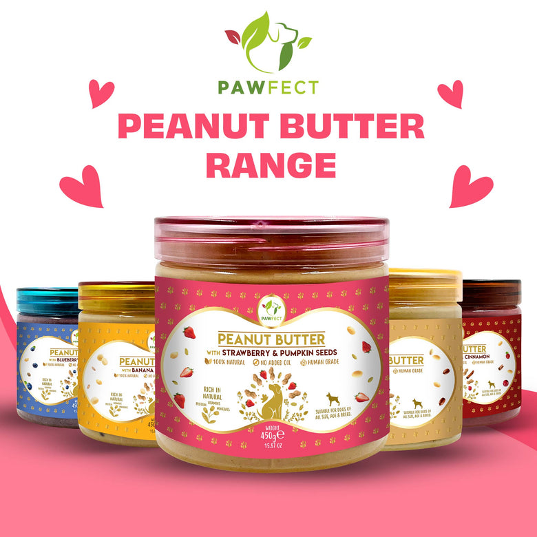Pawfect Peanut Butter for Dogs: Strawberry & Pumpkin Seeds
