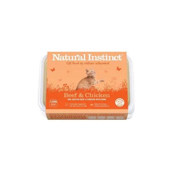 Natural Instinct Raw Cat Food Beef & Chicken Wild West Pet