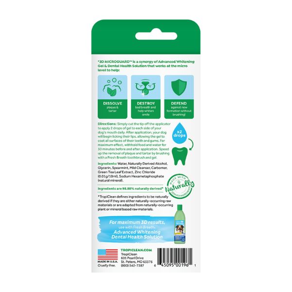 Tropiclean Fresh Breath Clean Teeth Advanced Whitening Gel