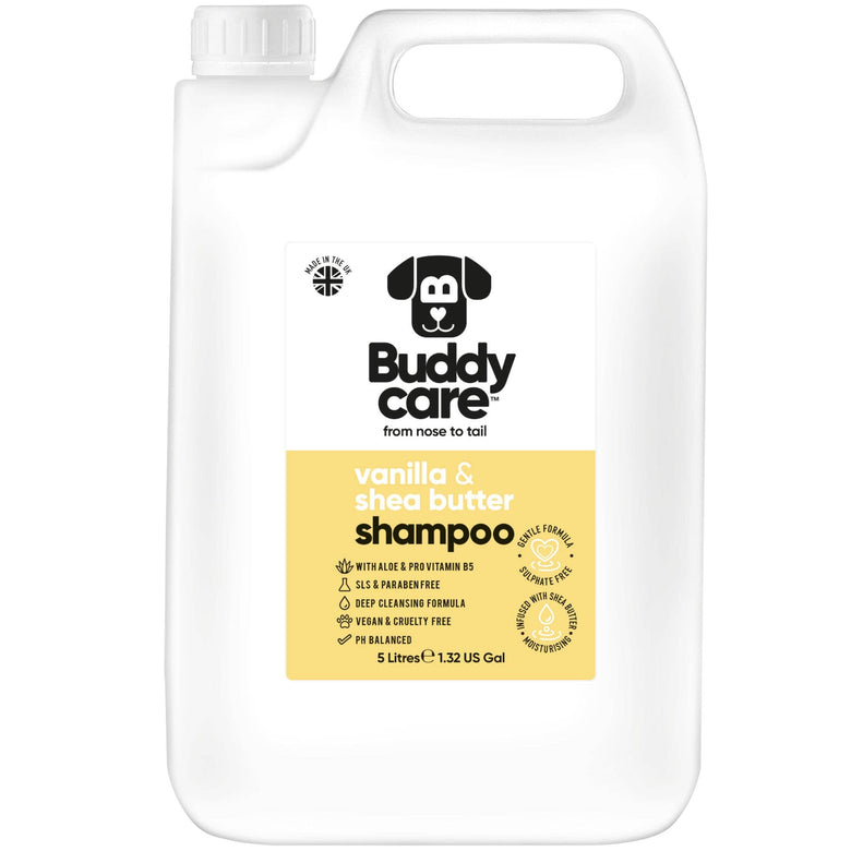 Buddycare Dog Shampoo - Vanilla & Shea Butter - 5L / 1.32 Gal