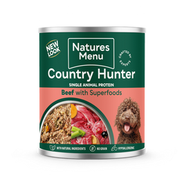 Natures Menu Country Hunter 80% Beef with Superfoods Adult Dog Food 600g