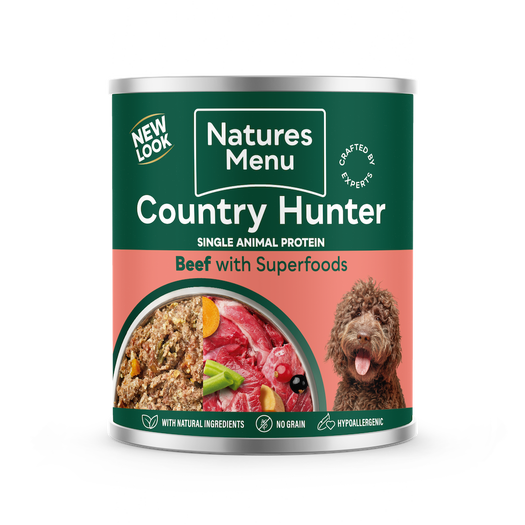 Natures Menu Country Hunter 80% Beef with Superfoods Adult Dog Food 600g