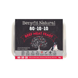 Benyfit Natural 80*10*10 Beef Meat Feast Adult Raw Working Dog Food