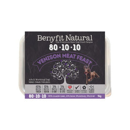 Benyfit Natural 80*10*10 Venison Meat Feast Adult Raw Working Dog Food