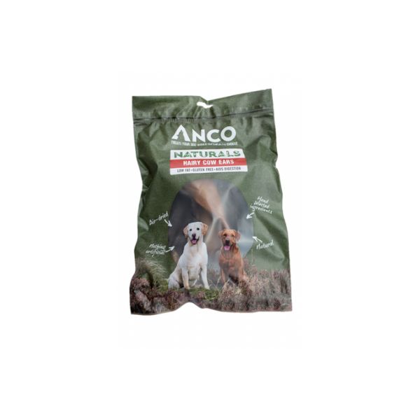 Anco Naturals Hairy Cow Ears 3 Pack