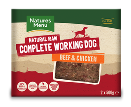 Natures Menu Working Dog Beef & Chicken 2 x 500g