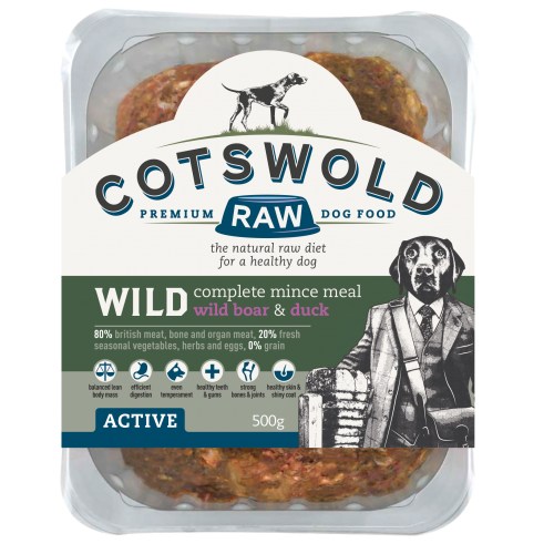 Cotswold Raw Wild Range Mince (With Wild Boar & Duck) - 80/20 Active Dog